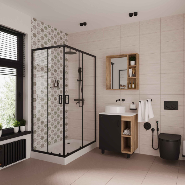 Душевой уголок Niagara Nova NG-6881-08 BLACK 100х80